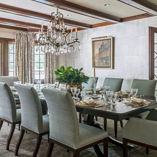 Elegant enclosed dining room photo in Boston