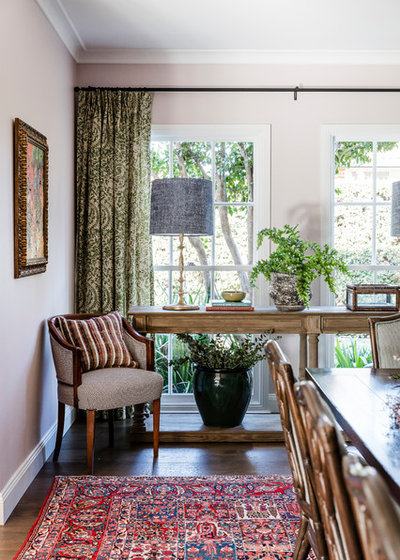 Transitional Dining Room by Lisa Burdus Interior Design