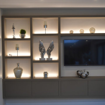 TV wall unit with LED lighting