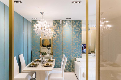 Inspiration for a transitional dining room remodel in Singapore