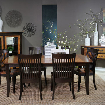 Two-Tone Elm/Brown Maple Dining Room Collection