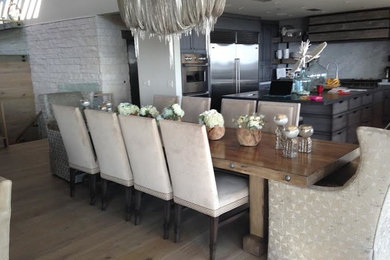 Inspiration for a transitional dining room remodel in Orange County