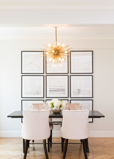 Transitional Dining Room by Wolf & Wing Interior Design