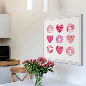 "Valentine Cookies" Framed Painting Print
