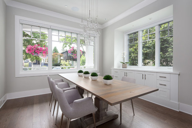 Transitional Dining Room by Tanya Schoenroth Design