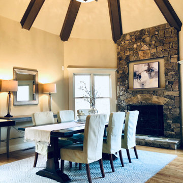 Vaulted Ceiling Dining Room Staging