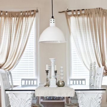 Vented Pendant in Shabby-Chic Dining Room