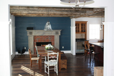 Dining room - country dining room idea in Boston