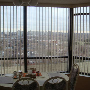 Vertical blinds in a Mississauga condo