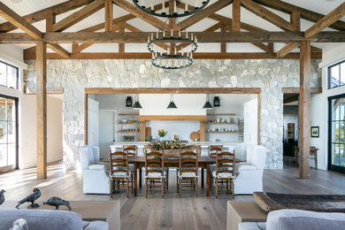 Inspiration for a country dining room remodel in Orange County