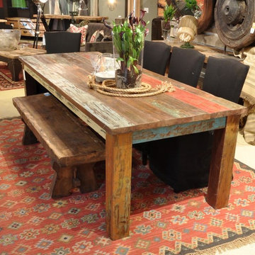 Vintage Multicolor 107" Dining Table
