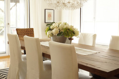 Dining room - farmhouse dining room idea in Other