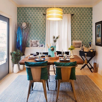 Wallpapered Dining