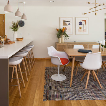 Warm contemporary Kitchen and living room in Arcadia