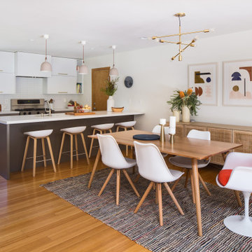 Warm contemporary Kitchen and living room in Arcadia