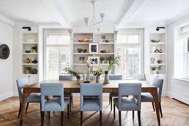 Transitional dining room photo in New York