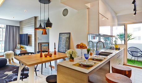 Houzz Tour: Warm and Woody for a Couple's New Abode