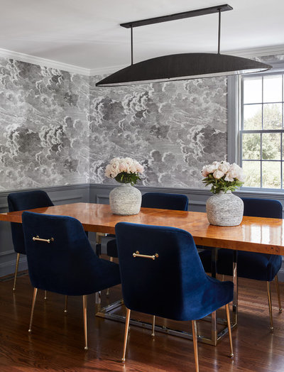 Transitional Dining Room by Stanton Schwartz Design Group
