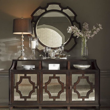 Wellshire Mirrored Buffet With Felt-Lined Silverware Storage Drawers