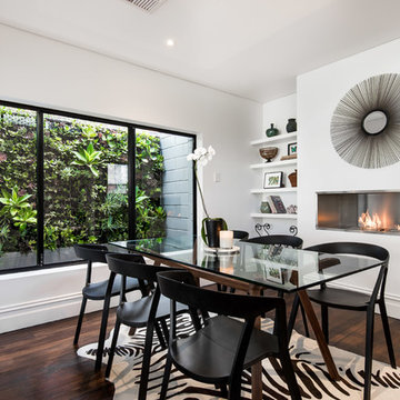 West Leederville Residence - Dining room with views to vertical garden