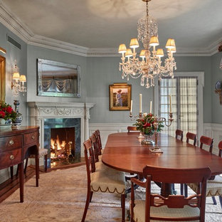 75 Beautiful Traditional Dining Room With A Corner Fireplace Pictures Ideas August 2021 Houzz