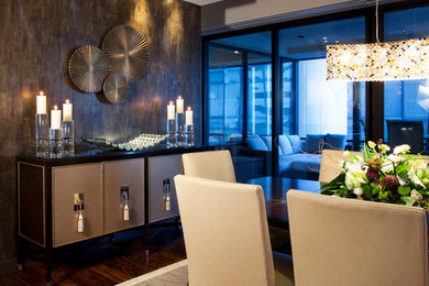 Inspiration for a contemporary dining room remodel in Charlotte