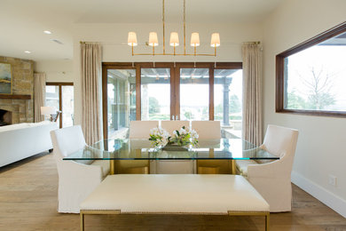 Transitional dining room photo in Dallas