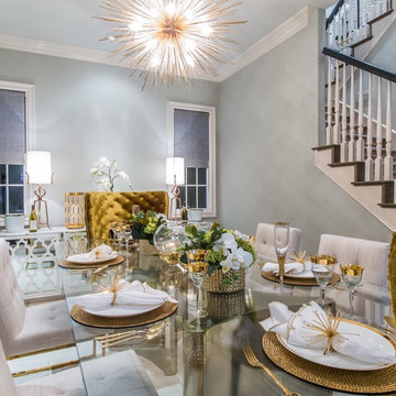 White and Gold Dining Room