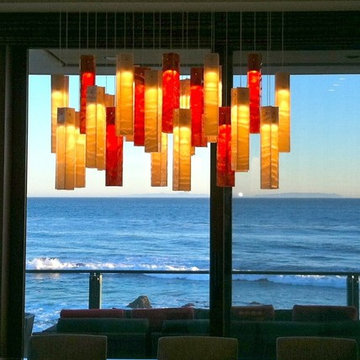White and red candles contemporary custom lighting by Galilee lighting