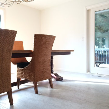 White Cork Contemporary Dining Room