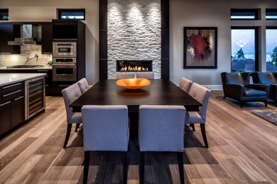 This is an example of a contemporary dining room in Vancouver.