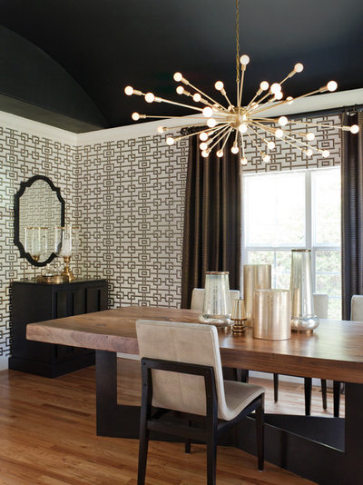 Transitional Dining Room by Lizette Marie Interior Design