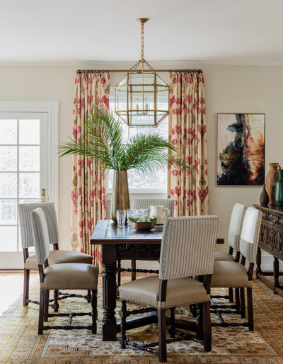 Transitional Dining Room by Meghan Shadrick Interiors
