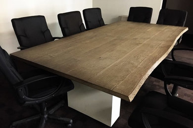 Wood look dining or board room table