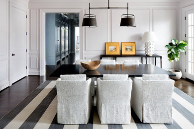 Inspiration for a transitional dining room remodel in Bridgeport