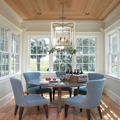 Dining room - coastal medium tone wood floor dining room idea in Atlanta