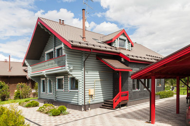 Пример оригинального дизайна: дом в стиле кантри
