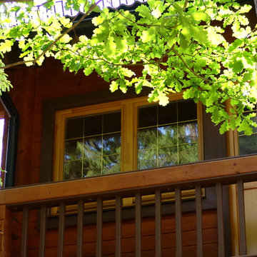 Деревянные окна в домах из клееного бруса