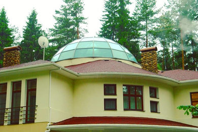 Остекление частного дома и стеклянный купол