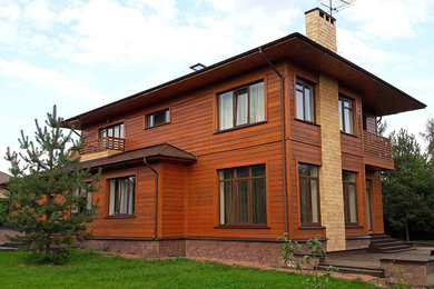 Modern house exterior in Moscow.