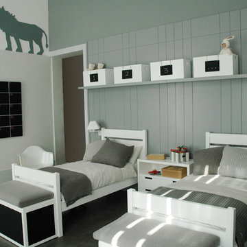 dormitorio infantil en colores neutros