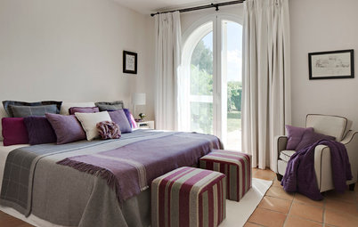 Gris, morado y rosa: Un trío de color perfecto para el dormitorio
