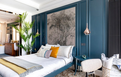 Dormitorios modernos: Atrévete con el Classic Blue en el cabecero