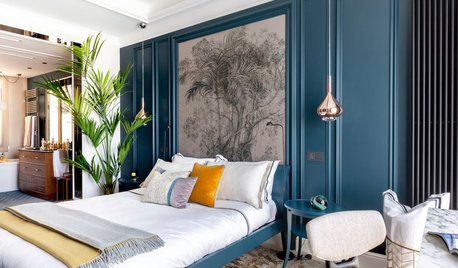 Dormitorios modernos: Atrévete con el Classic Blue en el cabecero
