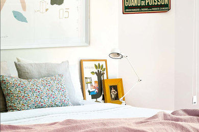 Photo of a scandi bedroom in Madrid.