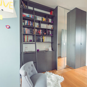 Projet F&KB / Aménagement d'un placard/bibliothèque pour chambre ado