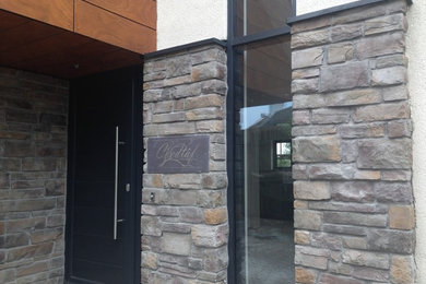 This is an example of a contemporary entrance in Cardiff.