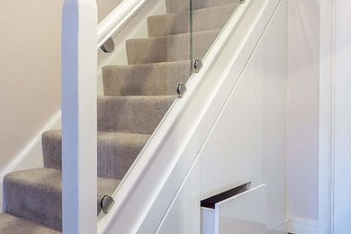 This is an example of a small contemporary staircase in Manchester.
