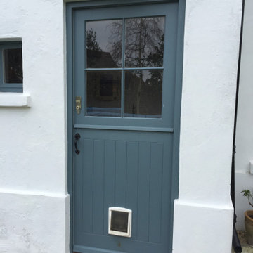 Grey timber doors