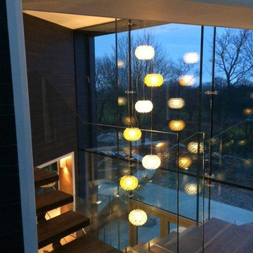 Lighting for Double Height Staircase